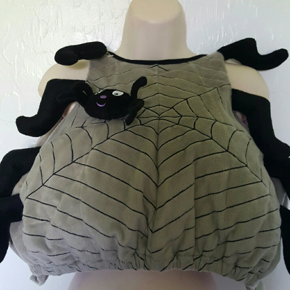 Halloween costume infant spider gray black size 12-24 boy/ girl